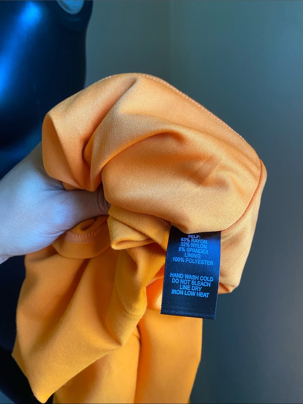 Lulu's Vibrant Orange Midi Bodycon Dress with V-Notch Neckline NWTs - Picture 12 of 12